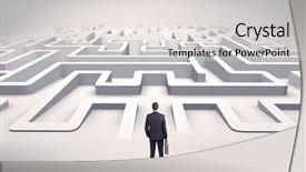  Presentation with ready - Audience pleasing presentation design consisting of 3d brainstorming - businessman getting ready to enter backdrop and a light gray colored foreground
