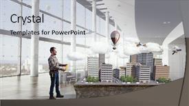  Presentation with development - Audience pleasing slide set consisting of 3d building construction - my best development project mixed backdrop and a light gray colored foreground