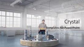  Presentation with development - Slide deck consisting of 3d building construction - my best development project mixed background and a light gray colored foreground