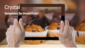  Presentation with hand world hands of jesus - Colorful PPT theme enhanced with 3d cakes - cropped hands photographing muffins backdrop and a  colored foreground