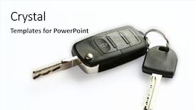  Presentation with gi fi wireless technology - Colorful theme enhanced with 3d car - key with wireless on white backdrop and a white colored foreground