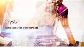  Presentation with car picture - Slides enhanced with 3d car - picture of a city background and a lemonade colored foreground