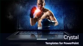  Presentation with play - Colorful slides enhanced with 3d character - play it online mixed media backdrop and a navy blue colored foreground