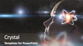  Presentation with school - Cool new presentation theme with 3d character - silhouette of school girl backdrop and a dark gray colored foreground