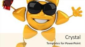  Presentation with character - Colorful slides enhanced with 3d character - sun backdrop and a yellow colored foreground