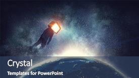  Presentation with children - Slide set consisting of 3d character - tv addicted children mixed media background and a ocean colored foreground