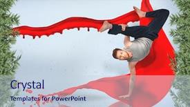  Presentation with break dance - Slide set consisting of 3d christmas tree - break dancer doing a handstand background and a lemonade colored foreground