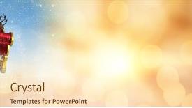  Presentation with santa sleigh - Slide deck consisting of 3d christmas tree - digital composite of golden light background and a cream colored foreground