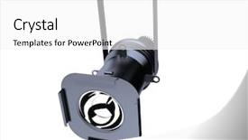  Presentation with spotlight - Colorful presentation theme enhanced with 3d cinema film reel - spotlight backdrop and a  colored foreground