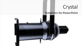  Presentation with spotlight - Presentation design consisting of 3d cinema film reel - spotlight background and a  colored foreground