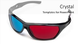  Presentation with cinema - Cool new PPT layouts with 3d cinema glasses isolated backdrop and a white colored foreground