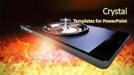  Presentation with roulette wheel - Colorful slide set enhanced with 3d circle - 3d image of mobile phone backdrop and a wine colored foreground