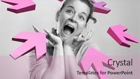  Presentation with face expression recognition - Slides consisting of 3d circle - accuse woman face expression woman background and a soft green colored foreground