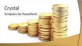  Presentation with financial circle - Audience pleasing presentation consisting of 3d circle - earnings and financial success concept backdrop and a white colored foreground