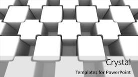 Presentation with abstract - Beautiful presentation theme featuring 3d crystal graphics - abstract background cubes 3d backdrop and a light gray colored foreground