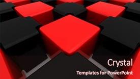  Presentation with abstract - Colorful presentation theme enhanced with 3d crystal graphics - abstract background cubes 3d backdrop and a wine colored foreground