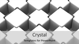  Presentation with abstract - Beautiful presentation theme featuring 3d crystal graphics - abstract background cubes 3d backdrop and a light gray colored foreground