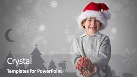  Presentation with composite - Slides with 3d crystal graphics - digital composite of boy background and a gray colored foreground