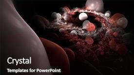  Presentation with phases - PPT layouts enhanced with 3d crystal graphics - one of phases of development background and a wine colored foreground