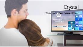  Presentation with rear view of bodyguard - Theme having 3d crystal graphics - rear view of couple embracing background and a lemonade colored foreground