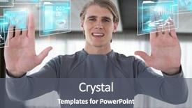  Presentation with curtain - Beautiful theme featuring 3d curtain - digital composite of technology interface backdrop and a gray colored foreground