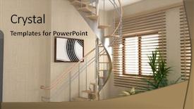  Presentation with interior design - Cool new presentation theme with 3d curtain - modern interior design private apartment backdrop and a  colored foreground