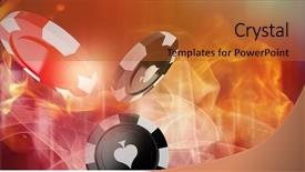  Presentation with blue design - Colorful slide deck enhanced with 3d dark colours - 3d image of red casino backdrop and a red colored foreground