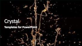  Presentation with black liquid - Audience pleasing PPT layouts consisting of 3d dark colours - abstract golden liquid splash isolated backdrop and a black colored foreground