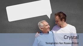  Presentation with father - Theme enhanced with 3d dark colours - digital composite of father background and a light blue colored foreground