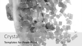  Presentation with element - Presentation featuring 3d-element-merged background and a light gray colored foreground