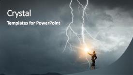  Presentation with challenges - PPT theme featuring 3d face - facing challenges and problems background and a  colored foreground