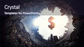  Presentation with mechanical gear mechanism team work - PPT layouts having mechanical 3d - metal gear mechanism background and a wine colored foreground