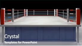  Presentation with boxing - Slide set enhanced with 3d generated professional boxing ring background and a ocean colored foreground