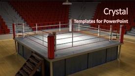  Presentation with boxing - Theme enhanced with 3d generated professional boxing ring background and a wine colored foreground