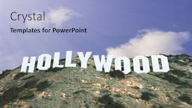  Presentation with hollywood - Beautiful presentation featuring 3d-generated-replica backdrop and a  colored foreground