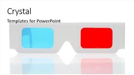  Presentation with glasses - Presentation theme consisting of 3d glasses isolated over white background and a white colored foreground