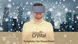  Presentation with augmented reality - Beautiful theme featuring 3d glasses playing with game backdrop and a lemonade colored foreground