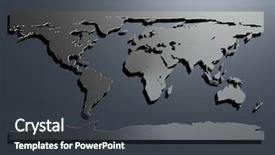  Presentation with old nautical vintage world map - PPT theme having 3d globe - 3d world map background and a dark gray colored foreground