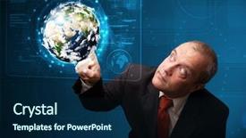  Presentation with high tech - Colorful presentation theme enhanced with female three toed sloth in the costa rican rainforest hanging from a tree with her baby backdrop and a tawny brown colored foreground