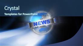  Presentation with news - Colorful PPT theme enhanced with 3d globe - world news backdrop and a ocean colored foreground