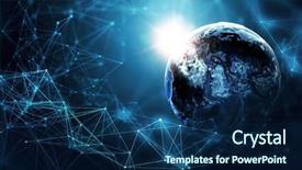  Presentation with 5g technology 3d rendering 5g - PPT theme with 3d globe internet - new technologies for your business background and a  colored foreground