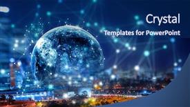  Presentation with business - Cool new presentation with 3d globe internet - new technologies for your business backdrop and a  colored foreground