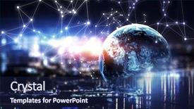  Presentation with 5g technology 3d rendering 5g - Cool new presentation with 3d globe internet - new technologies for your business backdrop and a  colored foreground