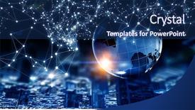  Presentation with 5g technology 3d rendering 5g - Presentation enhanced with 3d globe internet - new technologies for your business background and a  colored foreground