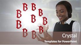  Presentation with digital - PPT layouts featuring 3d graphics people standing circle - digital composite of bit coin background and a violet colored foreground