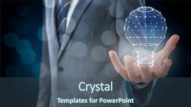  Presentation with glowing corss - PPT layouts consisting of 3d graphics people standing circle - midsection of businessman indicating background and a ocean colored foreground