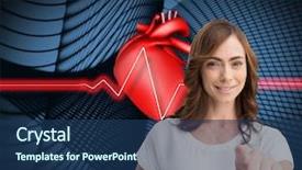  Presentation with happy image - Amazing presentation design having 3d heart rate - composite image of attractive happy backdrop and a  colored foreground