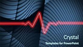  Presentation with ecg - Beautiful slides featuring 3d heart rate - red ecg line on digital backdrop and a ocean colored foreground