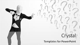  Presentation with human body - Beautiful slide deck featuring 3d human character is body backdrop and a white colored foreground