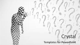  Presentation with human body - Slide set having 3d human character is body background and a  colored foreground